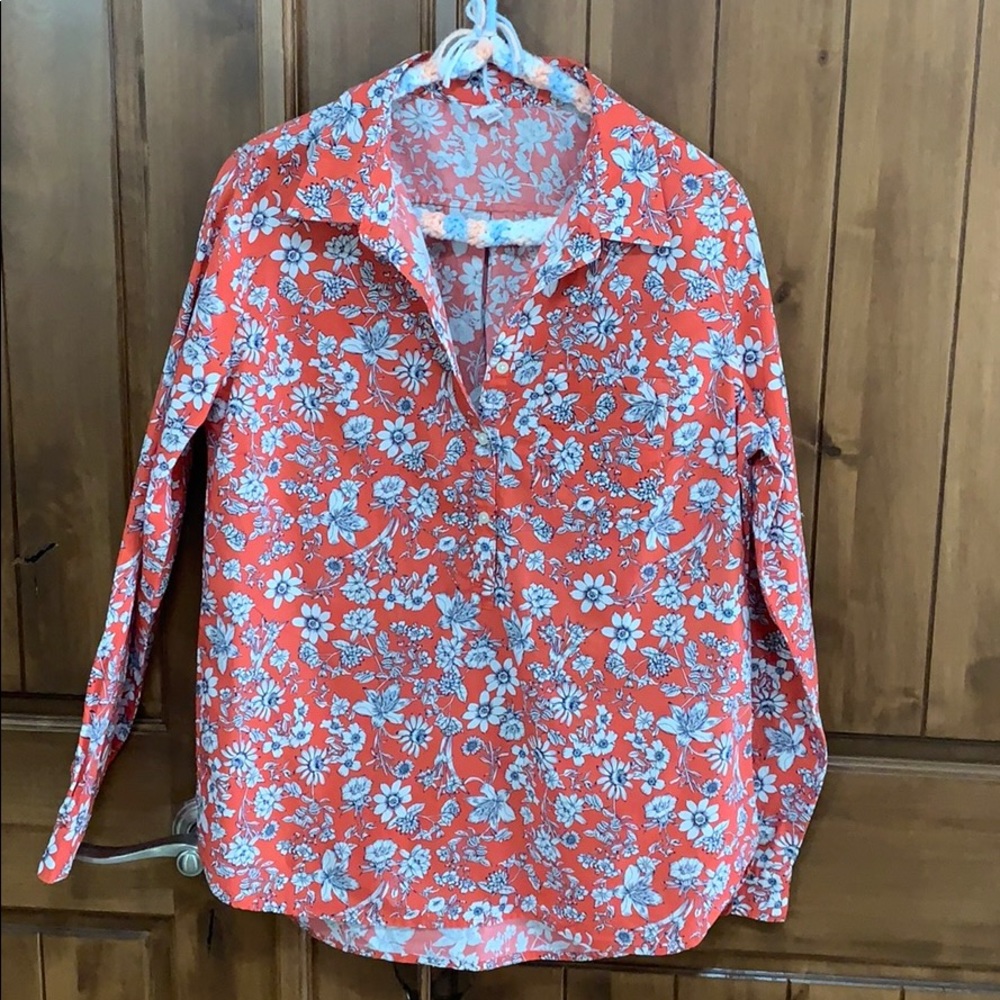 Orange floral shirt
